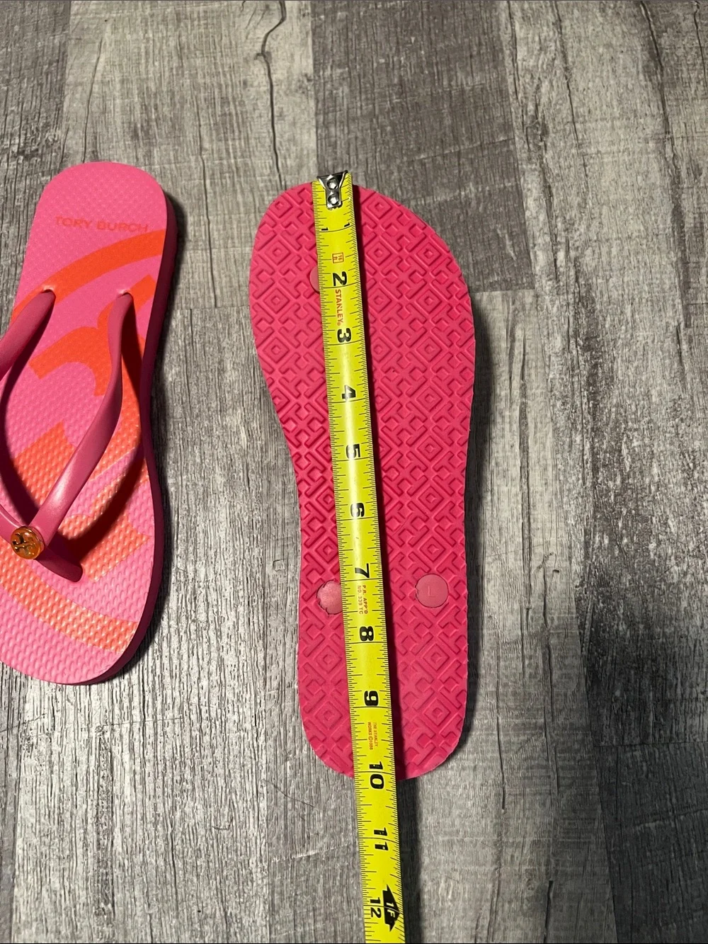 Tory Burch Coral Pink Logo Flip Flop Sandals